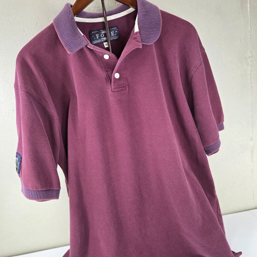 Vintage 1990s FORE Golf Polo Shirt Men’s XL Made in USA Burgundy